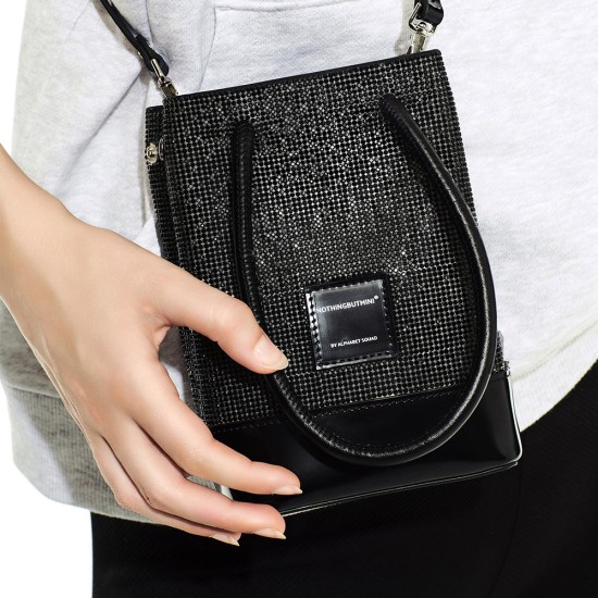 Niche design crystal diamond handbag, small handbag, handbag - Memoo.com