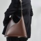 Nail bead contrasting color bucket bag, handbag, shoulder, crossbody, real leather bag - Memoo.com