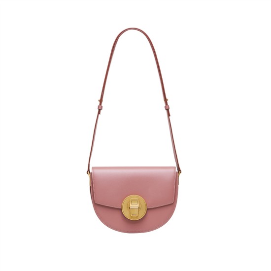 Small Saddle Bag Single Shoulder Retro Underarm Half Round Leather Versatile Crossbody Bag - Memoo.com