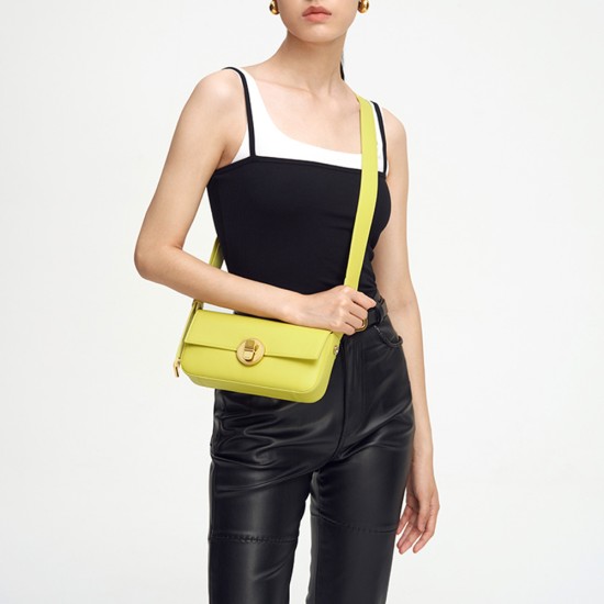 Law stick bag, one shoulder, oil wax leather, crossbody, armpit, tofu square bag