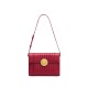 Leather Quilted Flip Shoulder Cross Shoulder Red and White Large Bag - Memoo.com