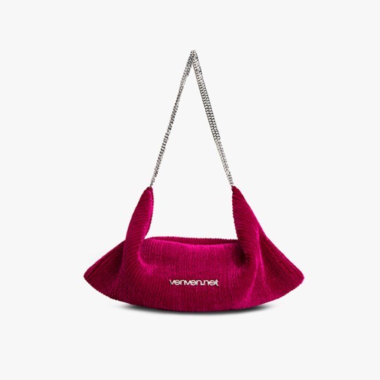 Velvet small chain phone armpit bag