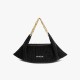 Black armpit bag with chain and pleated straps - Memoo.com