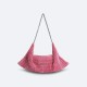 Rococo Peach Pink Folding Series One Shoulder Chain Dumpling Bun - Memoo.com