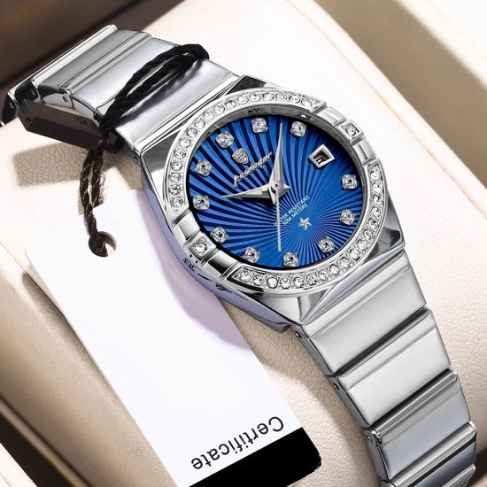 Ladies' watch. It is a luxurious timepiece with a luminous function, waterproof feature, high-grade quality, and a calendar function. It is a famous brand ladies' quartz wristwatch. - Memoo.com