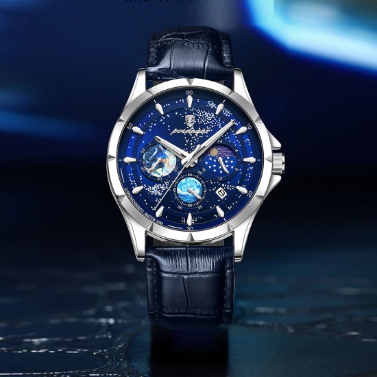 Men's Watch, Fully Automatic Mechanical, Multifunctional, Waterproof, Stylish, Luminous, with Calendar Function, Men's Wristwatch - Memoo.com