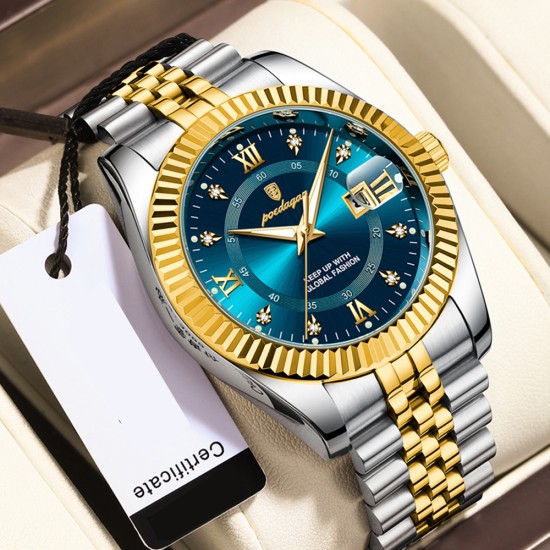 Authentic new men's watch. It is a fully automatic mechanical watch, trendy, waterproof, fashionable, suitable for business, with a calendar function, and it is a luminous wristwatch. - Memoo.com