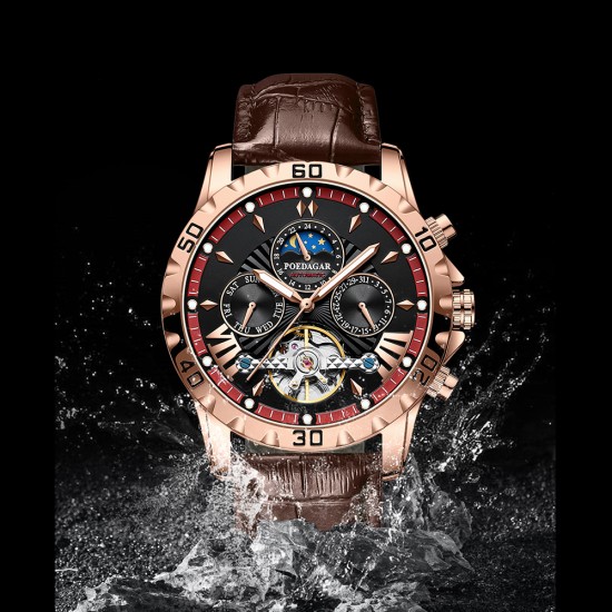 Men's waterproof, fully automatic mechanical, multifunctional, fashionable and high-grade calendar watch, a men's wristwatch. - Memoo.com