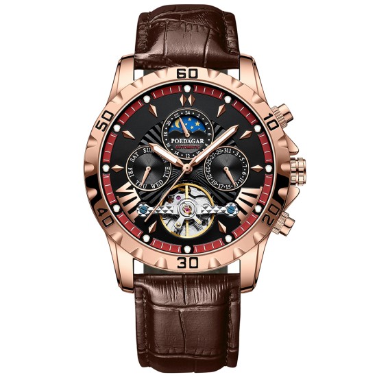 Men's waterproof, fully automatic mechanical, multifunctional, fashionable and high-grade calendar watch, a men's wristwatch. - Memoo.com