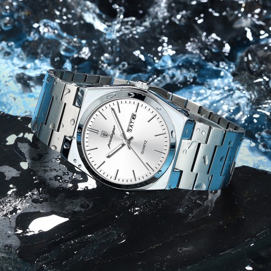 Men's waterproof watch. It is fashionable, luminous, a new model, and a men's calendar quartz watch. - Memoo.com