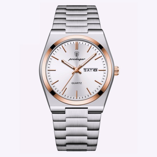 Men's waterproof watch. It is fashionable, luminous, a new model, and a men's calendar quartz watch. - Memoo.com