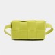 Fanny pack leather crossbody bag chain womens bag braided chest bag - Memoo.com