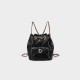 Bucket bag with diamond check backpack travel backpack - Memoo.com