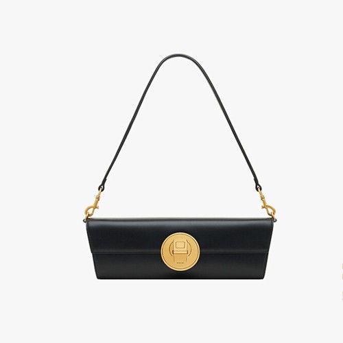 gold leather purse