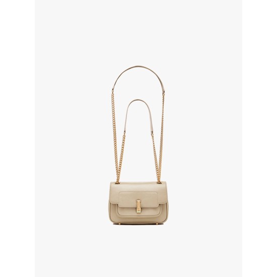 Single shoulder crossbody chain soft cowhide small square bag