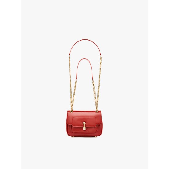 Single shoulder crossbody chain soft cowhide small square bag - Memoo.com