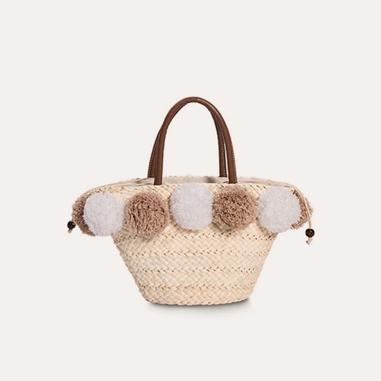 Handbag trendy hairball woven bag - Memoo.com