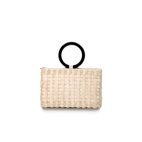 Handmade vacation fashion square straw bag handbag summer new - Memoo.com