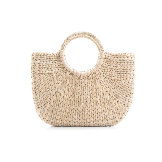 Original handmade handmade round handle straw bag handbag - Memoo.com