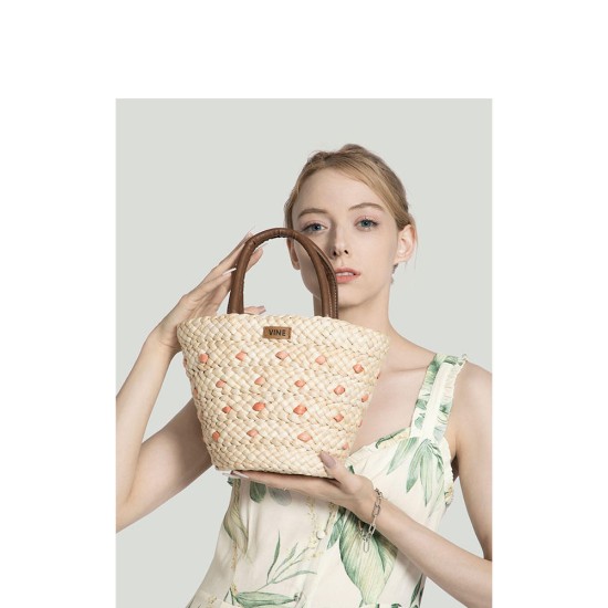 Handmade straw bag fashion girls handbag casual woven small bag - Memoo.com