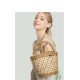 Straw bag fresh casual portable bucket bag - Memoo.com