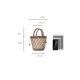 Straw bag fresh casual portable bucket bag - Memoo.com