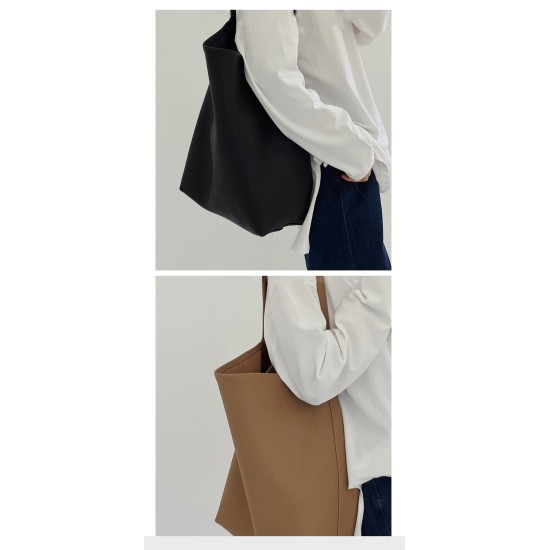 Large-capacity bucket bag simple premium shoulder bag - Memoo.com