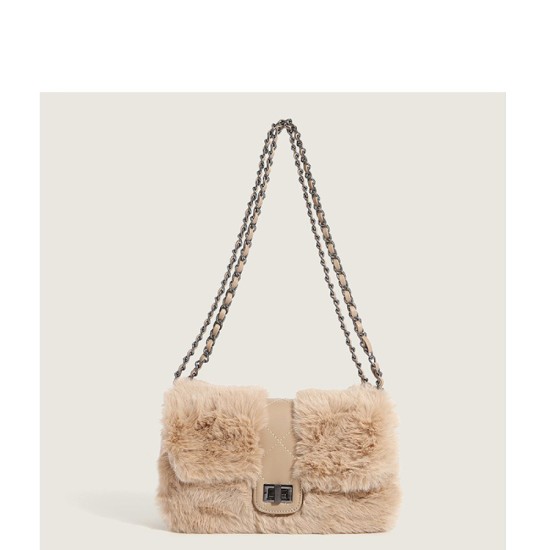 Fur bag, premium shoulder bag, crossbody bag - Memoo.com