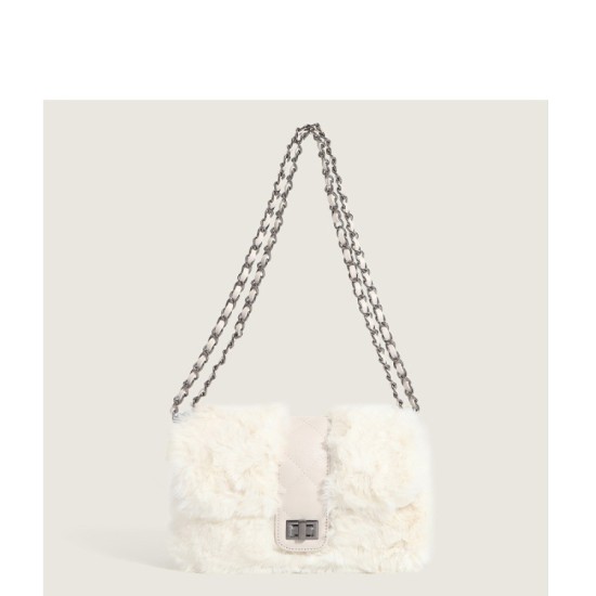 Fur bag, premium shoulder bag, crossbody bag - Memoo.com