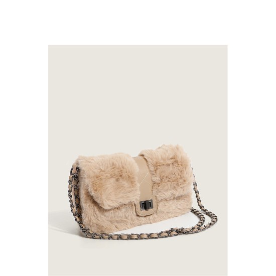 Fur bag, premium shoulder bag, crossbody bag - Memoo.com