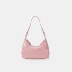 Carry a silver pink bag on one shoulder