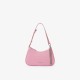 Shoulder pink white crescent silver bag women