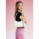 Shoulder pink white crescent silver bag women