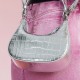 Crossbody bag Single shoulder handbag Underarm bag silver pink bag - Memoo.com