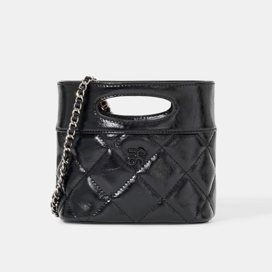 Crossbody bag Diamond lattice chain bucket bag small square bag portable - Memoo.com