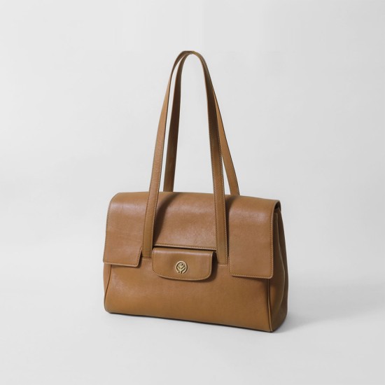 Plant-tanned leather tote briefcase can hold 14-inch computer large-capacity single-shoulder commuter Tote - Memoo.com