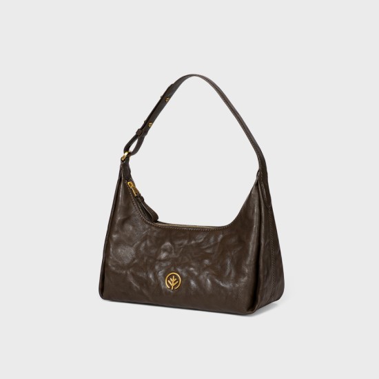 Cowhide dumpling-shaped underarm crossbody shoulder bag