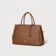 Cowhide large capacity minimalist handbag retro commuter briefcase - Memoo.com