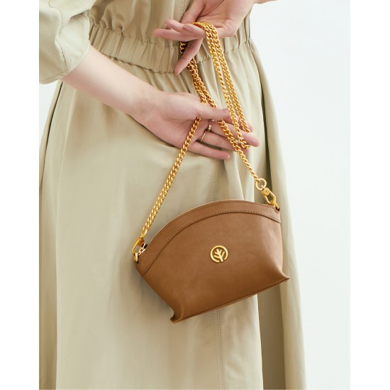 One-shoulder mini dumpling shell bag cross-body phone bag - Memoo.com