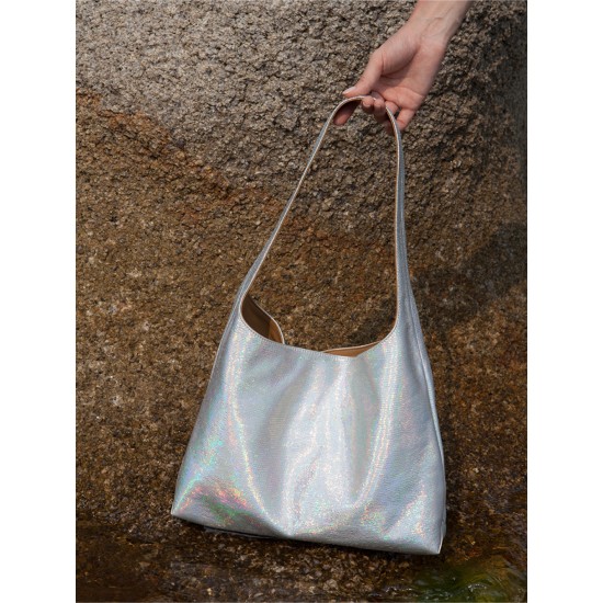 A leather glitter shoulder bag - Memoo.com