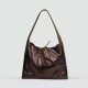 Sequin textured top layer cowhide pocket bag