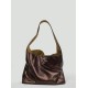 Sequin textured top layer cowhide pocket bag