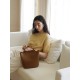 Leather vintage bucket Tote Underarm bag shoulder bag - Memoo.com