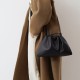 Top layer cowhide drawstring single shoulder crossbody cloud bag - Memoo.com