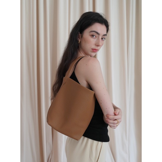 Head layer cowhide bucket bag, shoulder tote bag, handbag - Memoo.com