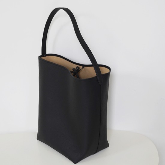 Head layer cowhide lychee pattern single shoulder tote bag versatile commuter womens bag - Memoo.com