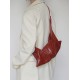 Head layer cowhide oil wax shoulder bag, crossbody bag, hand-held cow horn bag, folding bag - Memoo.com