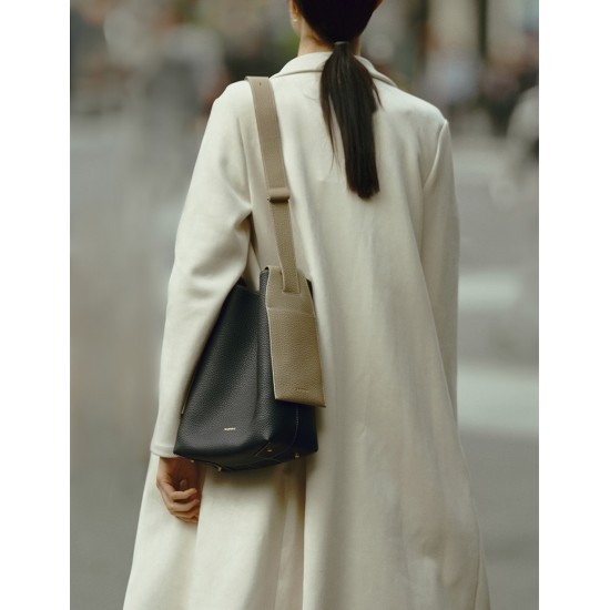 Hanging ear tote series top layer cowhide commuting shoulder bag - Memoo.com