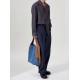 Hanging ear tote bag denim denim patchwork leather commuting shoulder bag - Memoo.com