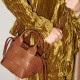 Crossbody bag, leather woven bucket bag, womens woven single shoulder crossbody bag - Memoo.com